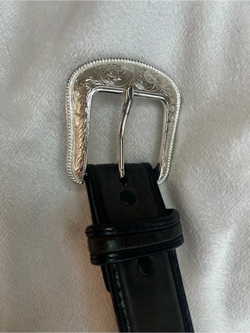 Western Concho Diamond Leather Belt Size 42 Brown n Black Removable Buckle